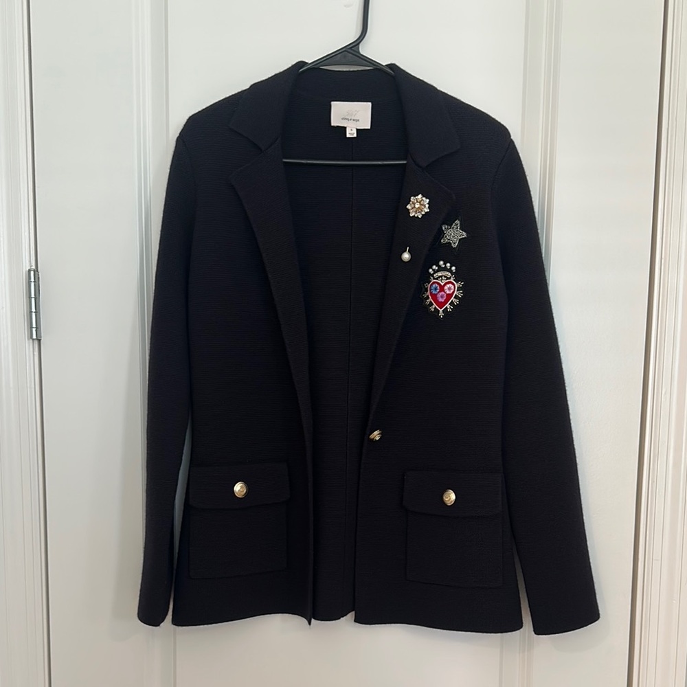 Cinq a Sept Blazer with Decorative Embellishments - Picture 2 of 11